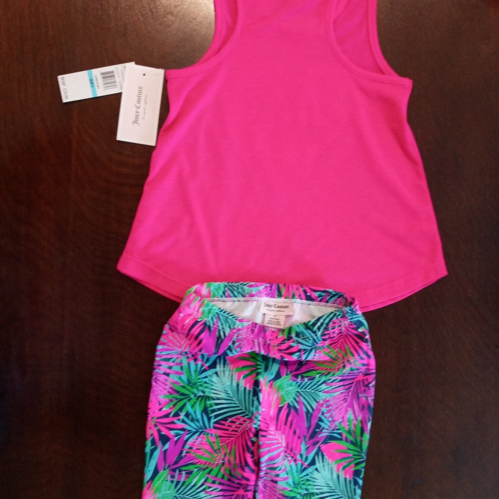 Juicy Couture girls bike shorts set